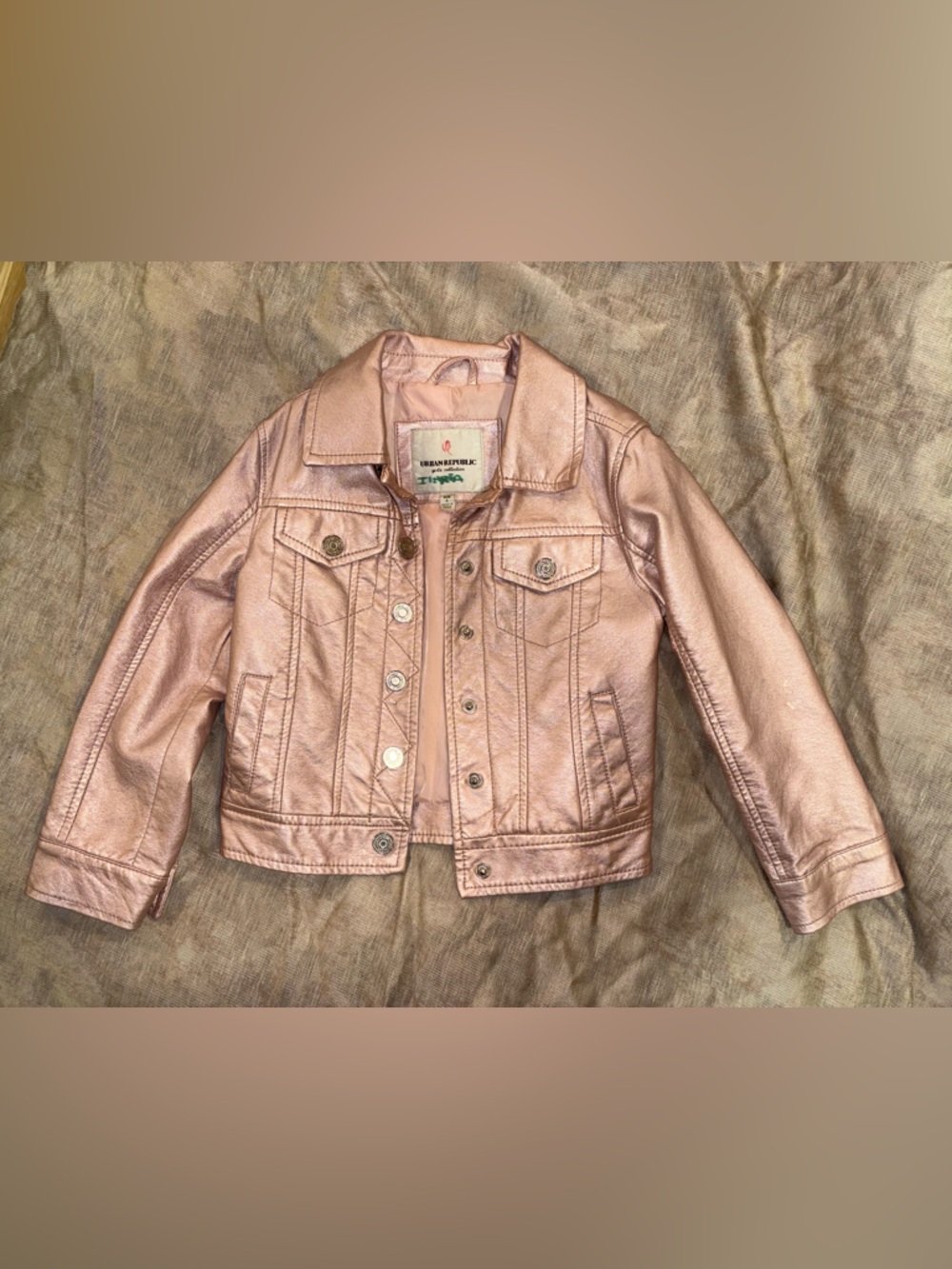 Urban republic pink leather Lake jacket, girls, size 4